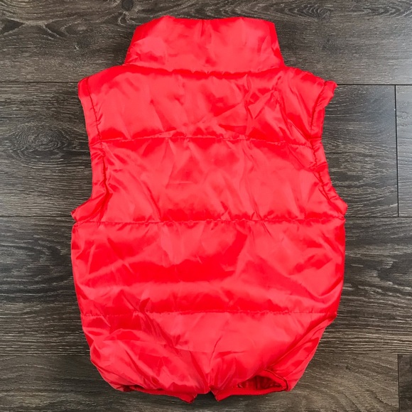 Universal Back To The Future Boys Vintage 90s Marty McFly Red Puffer Vest Size M - Picture 3 of 5